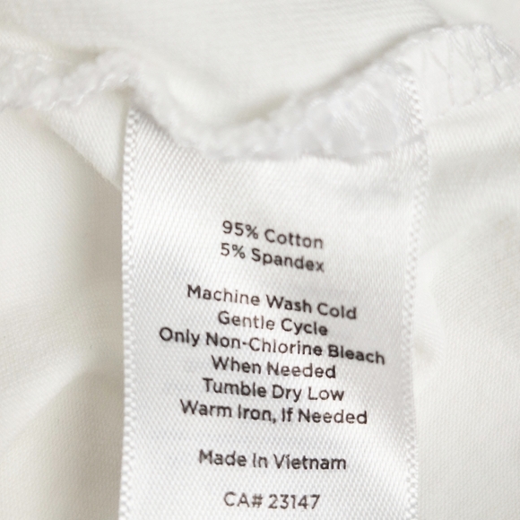 The TALBOTS Tee Petite Large White Cotton Blend Long‎ Sleeve Turtleneck - Picture 13 of 15